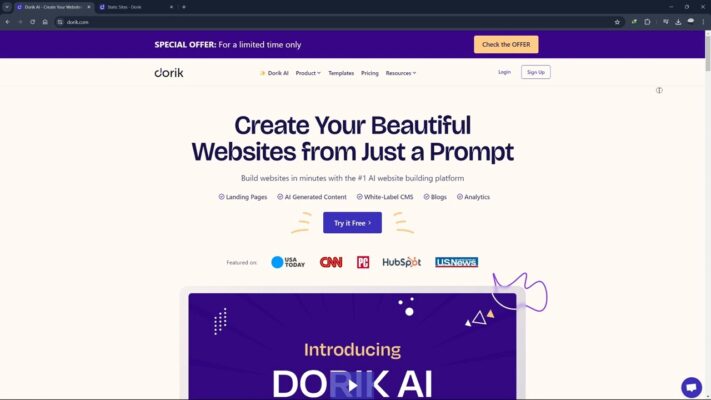 AI 架站工具 Dorik 教學封面